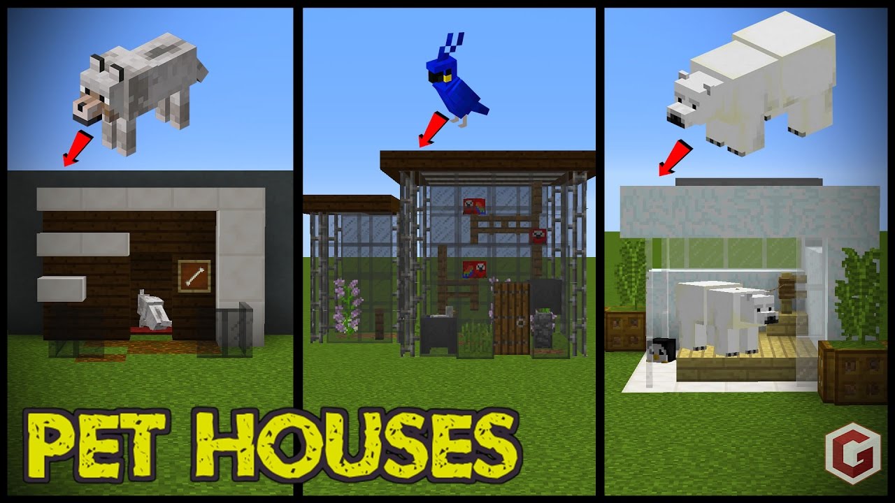 29 Minecraft Pet (Animal) House Designs!