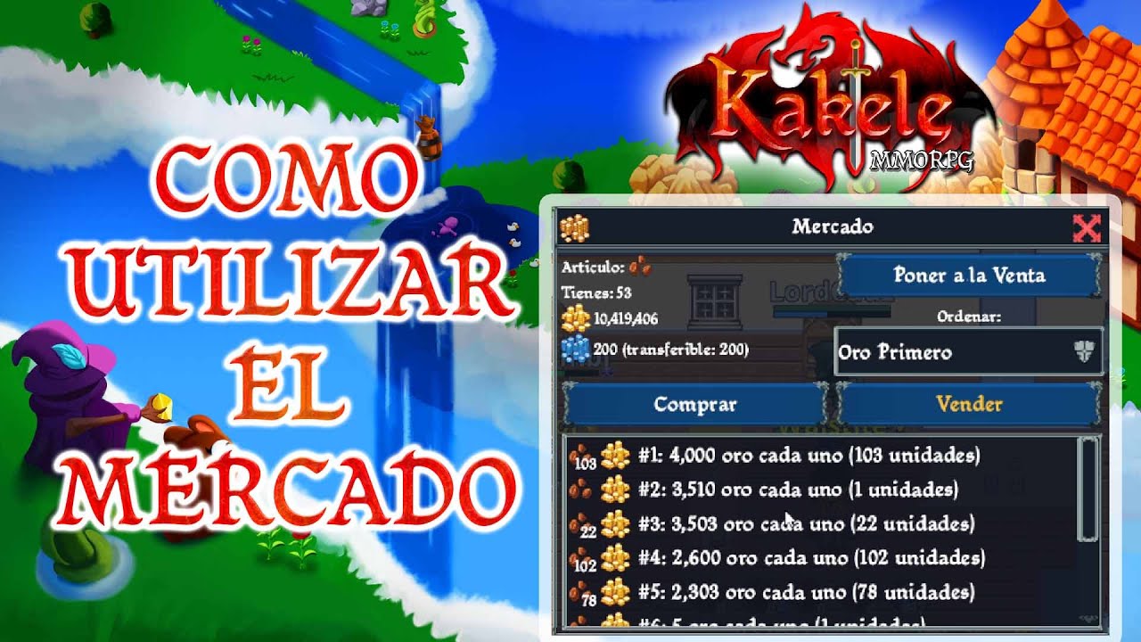 COMO UTILIZAR EL MERCADO EN KAKELE MMORPG | COMPRAR Y VENDER ITEMS Y KAKELECOINS
