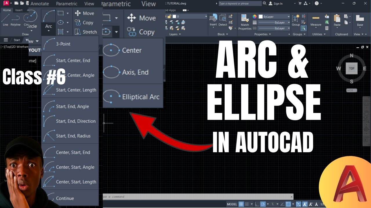 AutoCAD ARC & ELLIPSE Commands Explained | Step-by-Step for Beginners