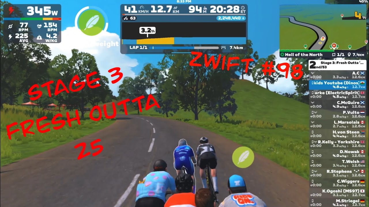 Zwift #98 Этап 3 Только что вышел из 25