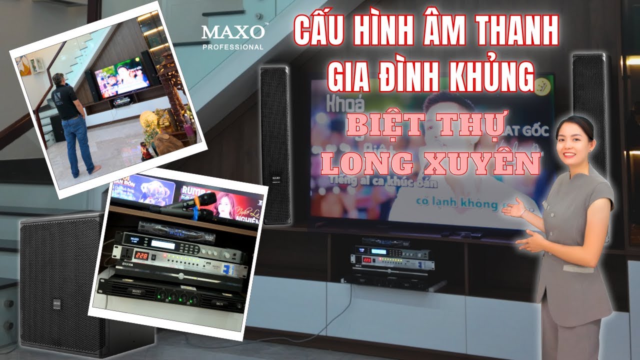 MAXO Lắp Đặt Âm Thanh Karaoke Cao Cấp - loa column D50C 