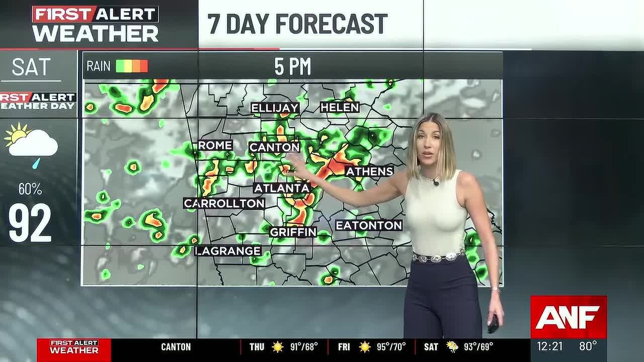 Прогноз First Alert: в субботу днем ожидаются повсеместные грозы