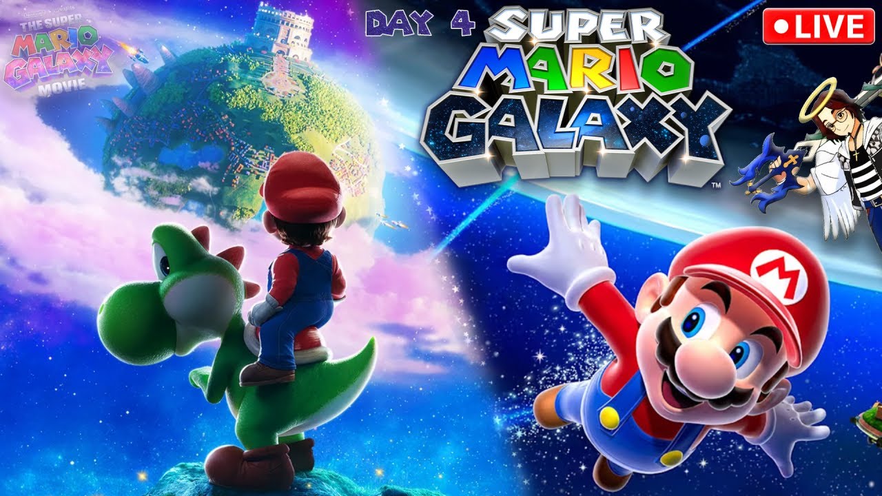 Let's Play Super Mario Galaxy [Day 4] + Yoshi Trailer Discussion #TheSuperMarioGalaxyMovie