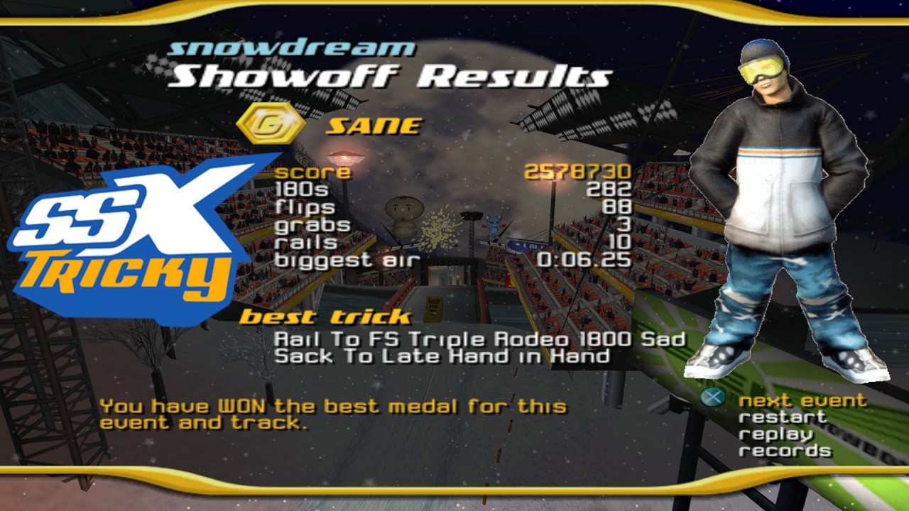 SSX Tricky Snowdream {2,578,730} [No TAS] {PB} (Live Run)