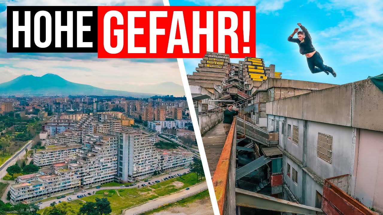 Parkour in MAFIA-GHETTO?! | Unser Trip zum GEF&Auml;HRLICHSTEN ORT in Italien! | Vele di Scampia 🇮🇹