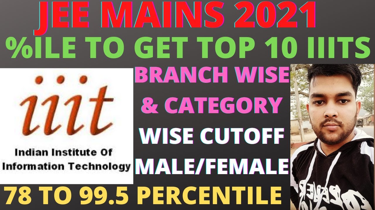 JEE Mains 2021 | Percentile Required to get Top 10 iiits | Top 10 IIIT Cutoff | Category wise Cutoff
