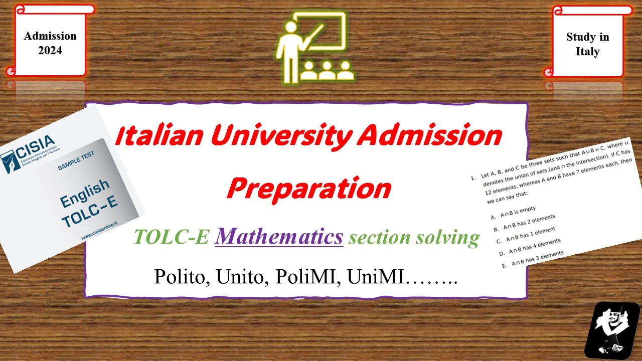 Tolc-e practise problem solving, Math, part-1 (Study in Italy 2024) #italianuniversity #tolcexam