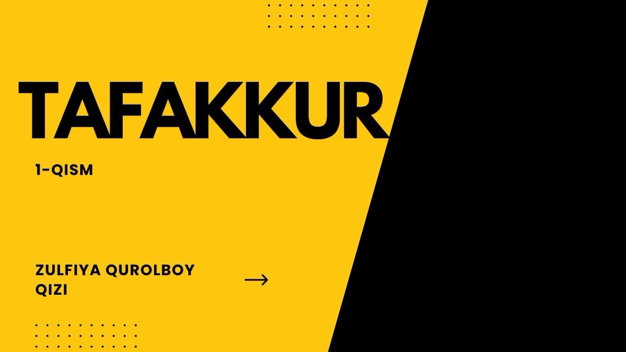 Tafakkur hikoyasi(1-qism) | Audio hikoya