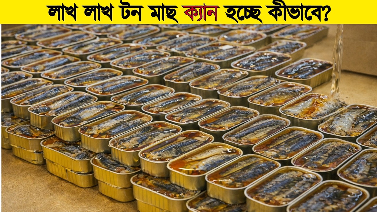দেখুন লাখ লাখ টন চাপিলা মাছ কি করা হয়! How Canned Sardine Fish Are Made in Factory