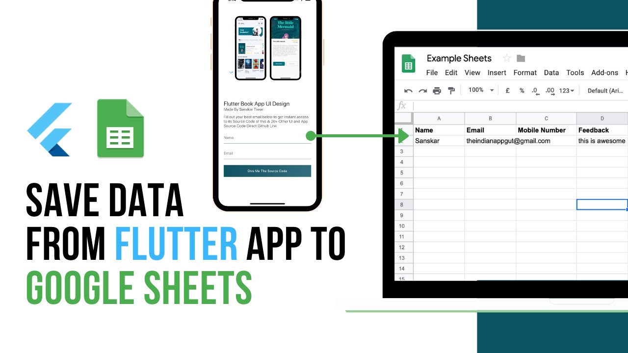 Learn How to Save Data from Flutter App to Google Sheets | Flutter Tutorial For Beginners