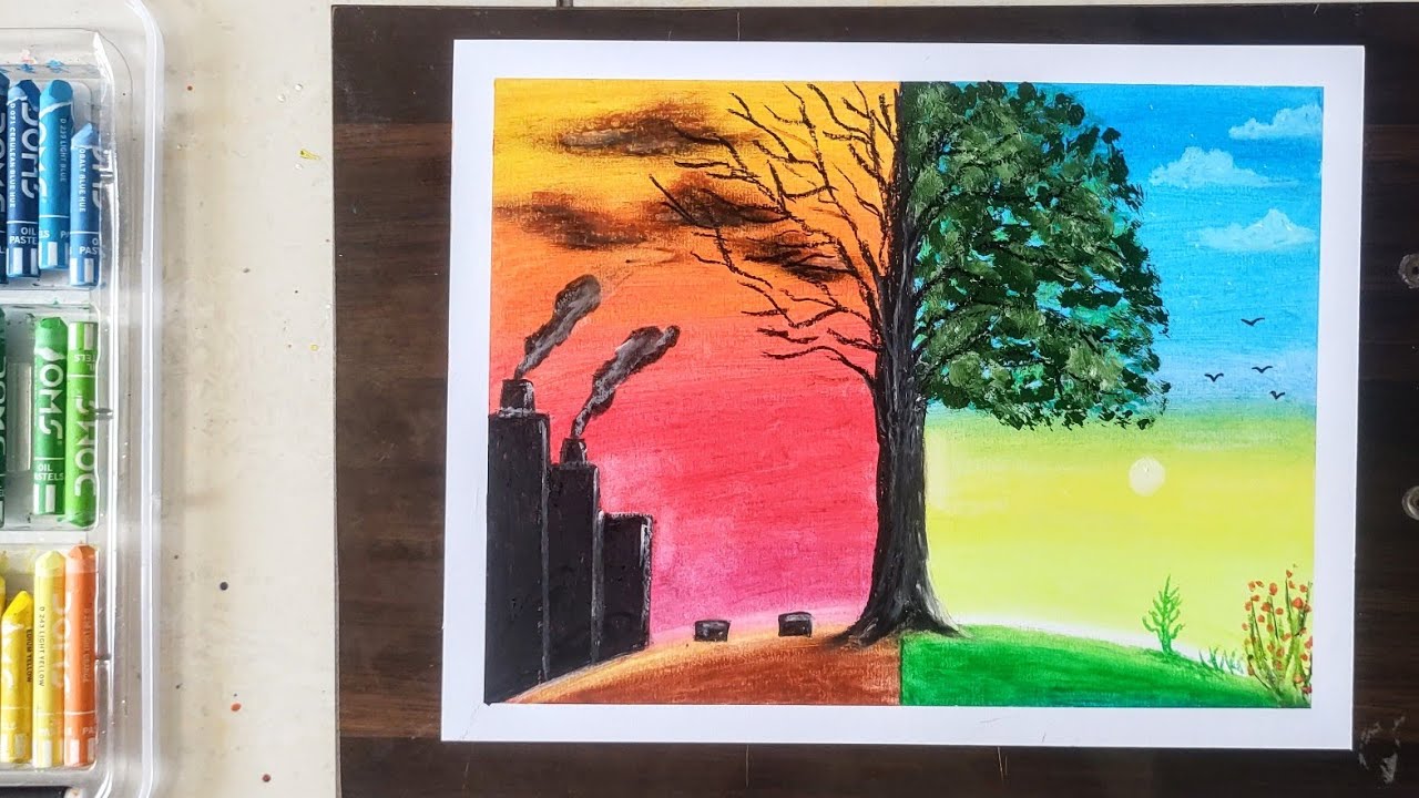 How To Draw Environment Day Drawing / Save Nature Painting For Beginners / Step By Step