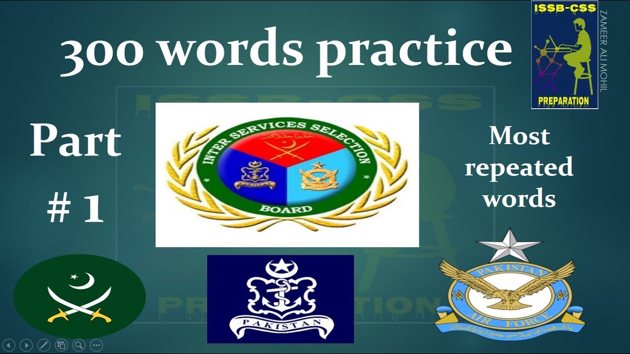 word association test issb practice  |  practice# 1  |  300 most repeated words in issb