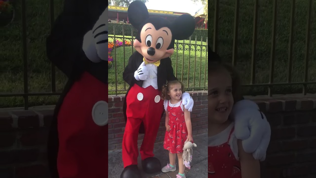 Meeting Mickey Mouse at Disneyland