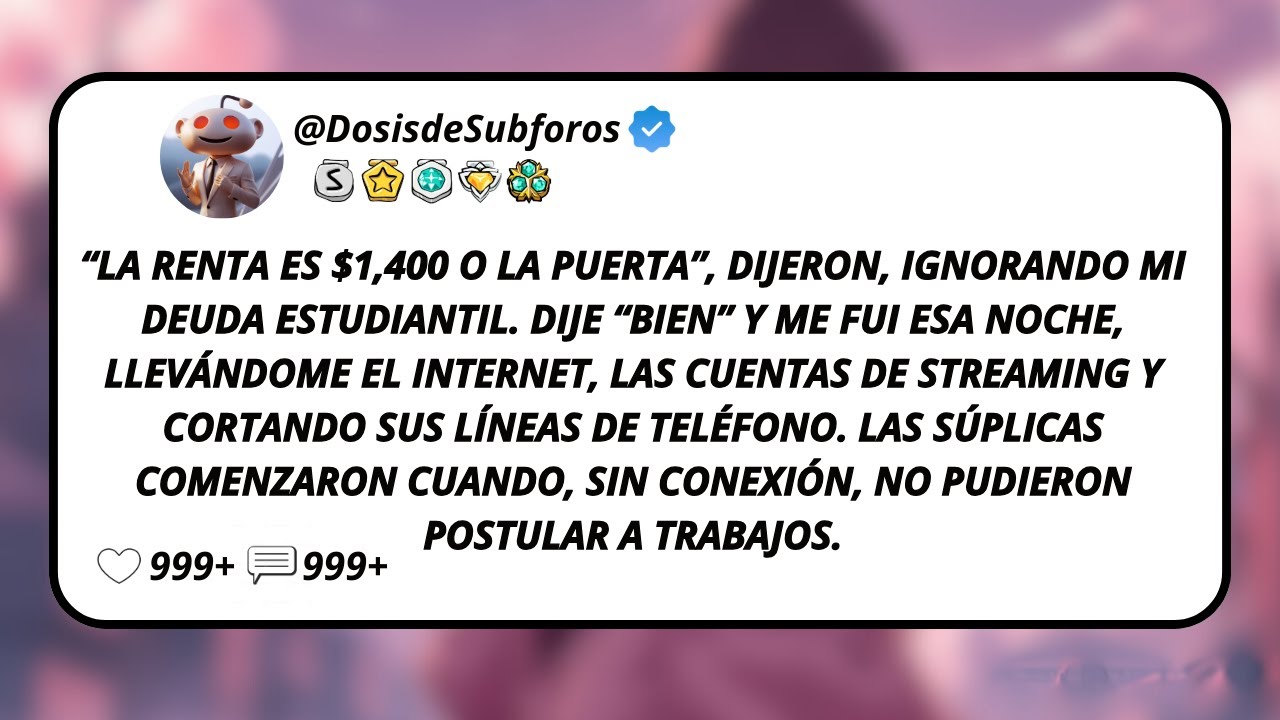 “La Renta Es $1,400 O La Puerta”, Dijeron, Ignorando Mi Deuda Estudiantil. Dije “Bien” Y Me Fui...