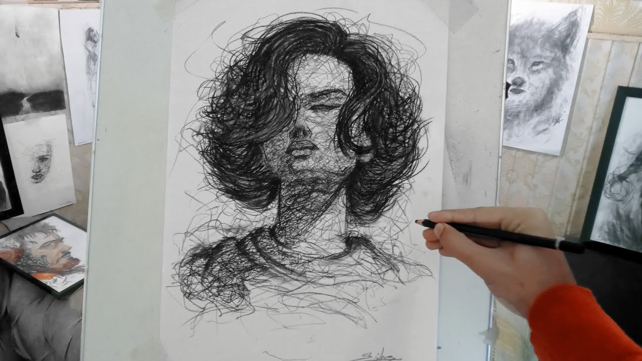 Expressive Charcoal Portrait | Timelapse