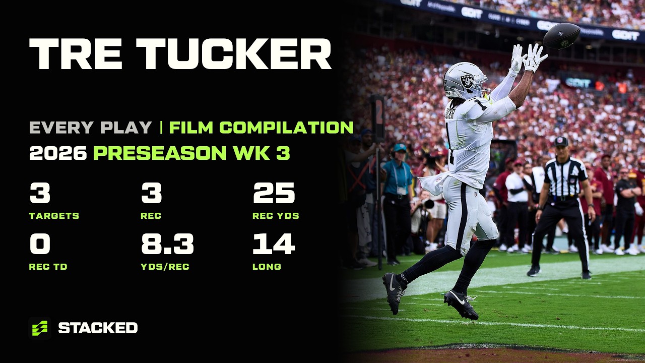 Tre Tucker: Every Touch of 2026 Preseason Week 3 | Full Film Compilation