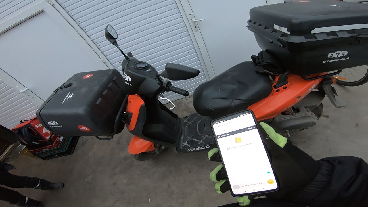 50cc Glovo food delivery in Timisoara, Romania 26 feb 2022 part.3