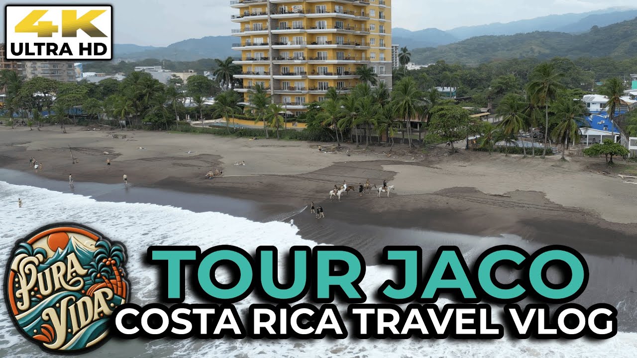 [4K] Tour Jaco, Costa Rica | Beach, Surf & Drone Views #travel #costarica
