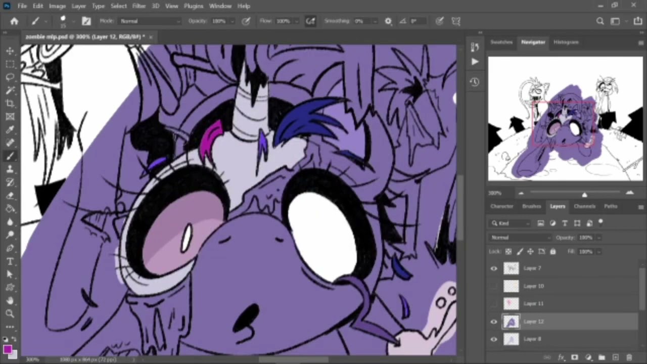 The zombies are coming! // slight gore [Mlp Speedpaint]