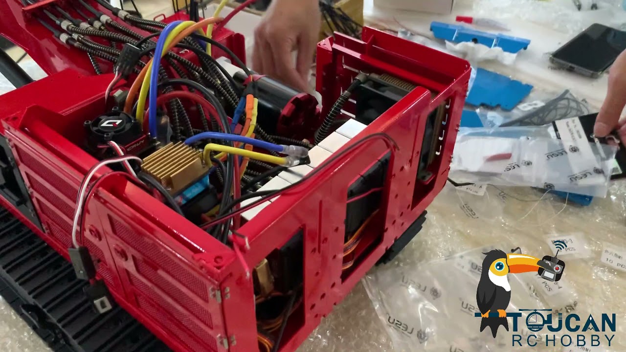 How to install LED Lights for LESU Carter374 Hydraulic Excavator RC Model Part 2