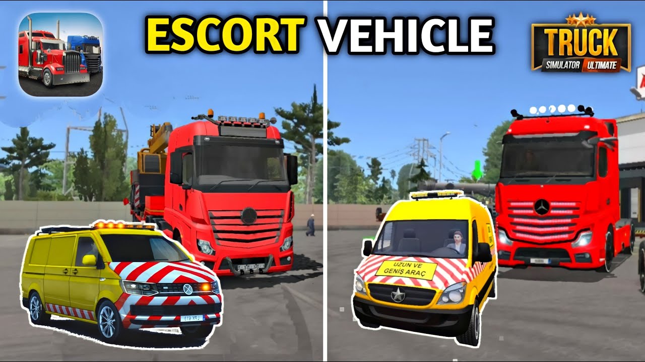🚚Escort Vehicle Comparison Between Truck Simulator Ultimate with Universal Truck Simulator | Escort