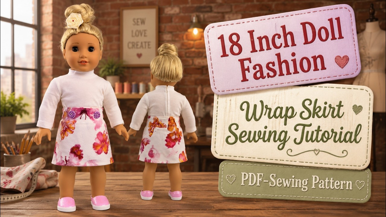 Sew the Jutta Wrap Skirt: Perfect Beginner Doll Pattern