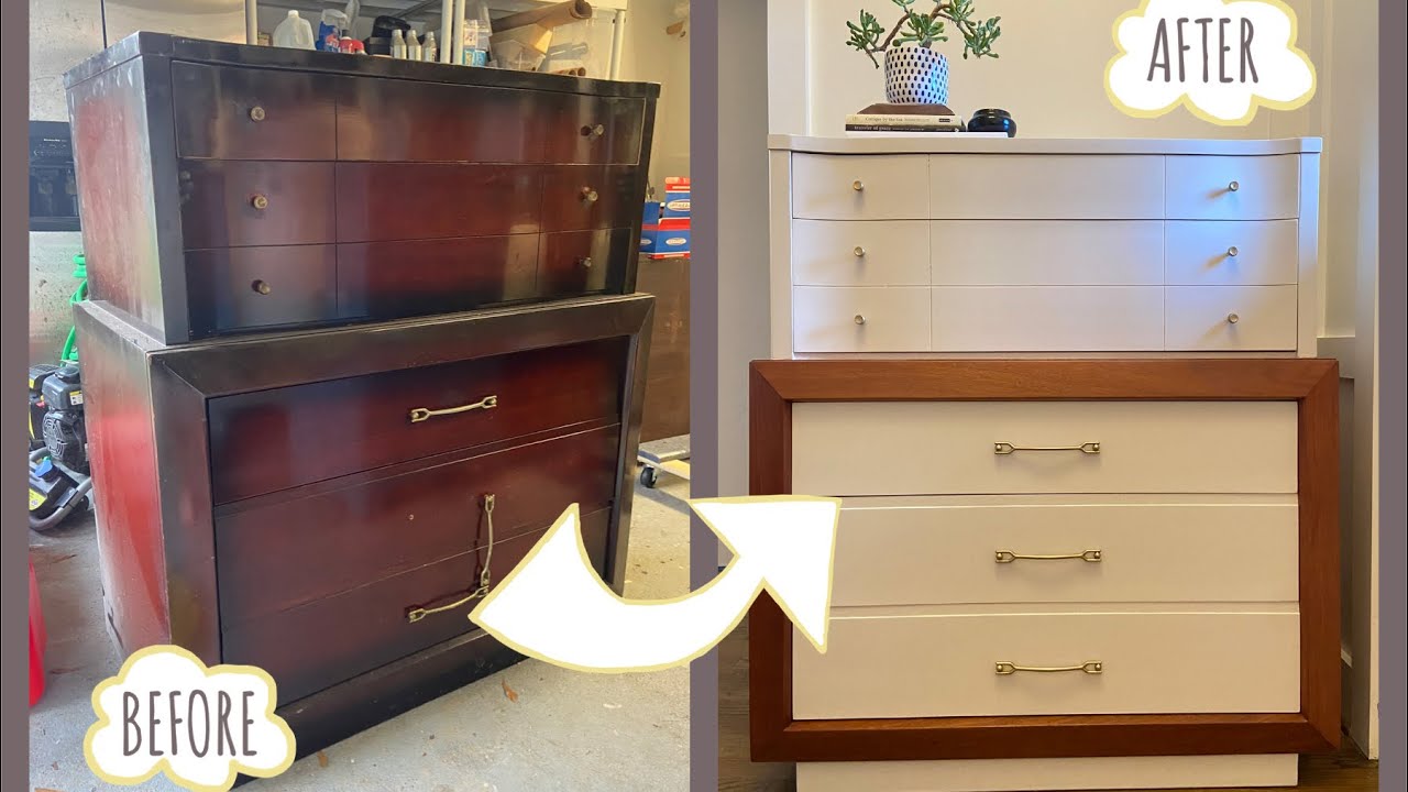 YOU WON’T BELIEVE THAT THIS IS THE SAME DRESSER - thrifted dresser transformation