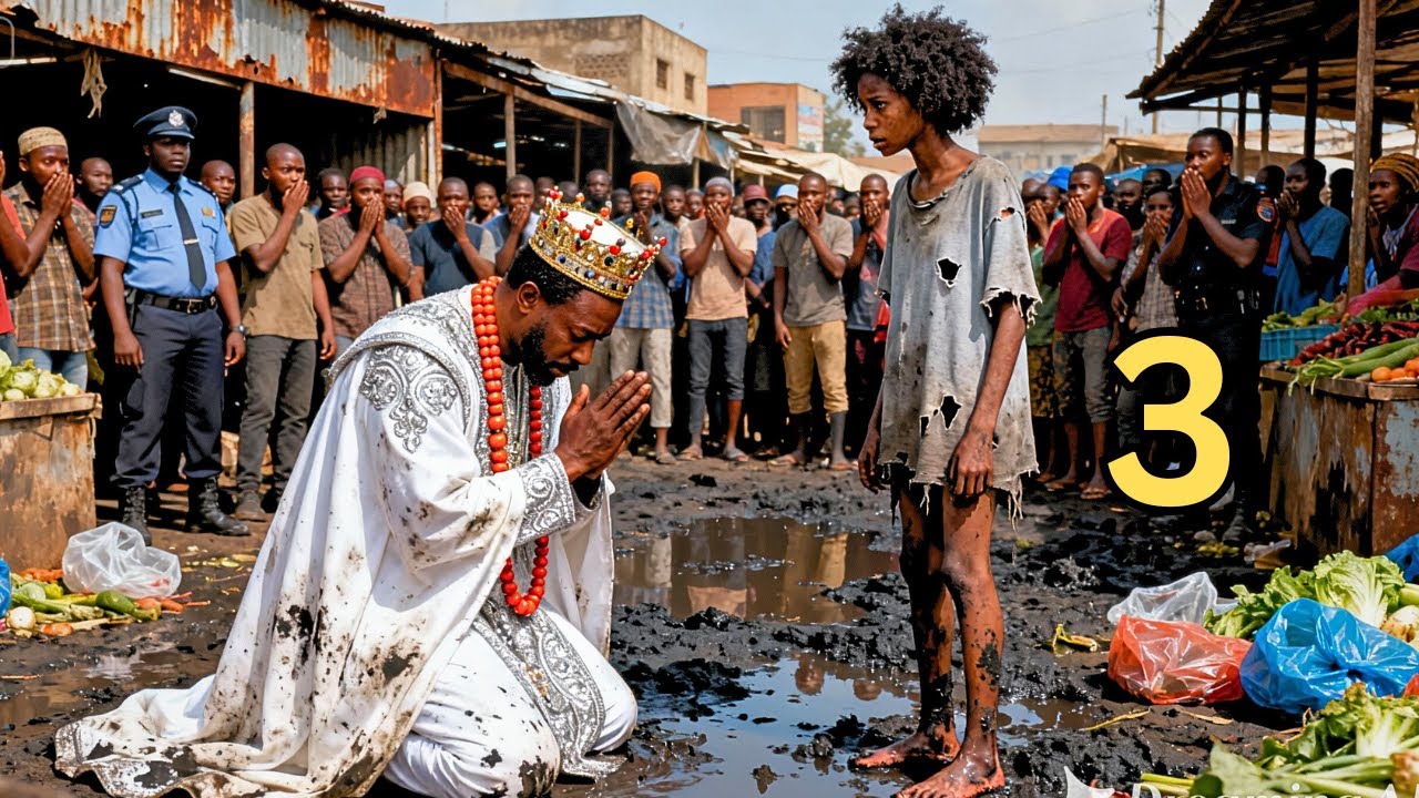 Part 3:Everyone Ignored The Homeless Orphan Until Billionaire King Bowed To Her at the market #tales
