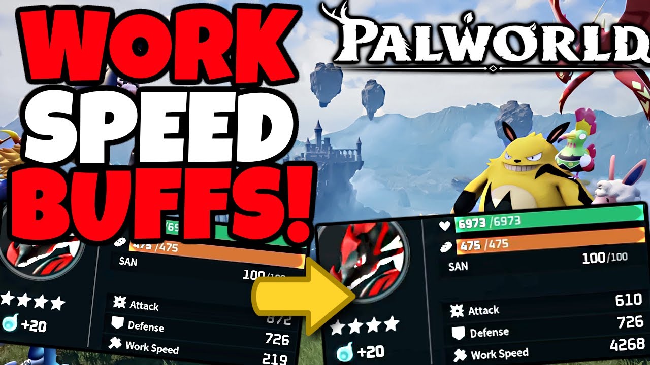 Как увеличить скорость работы палов в Palworld