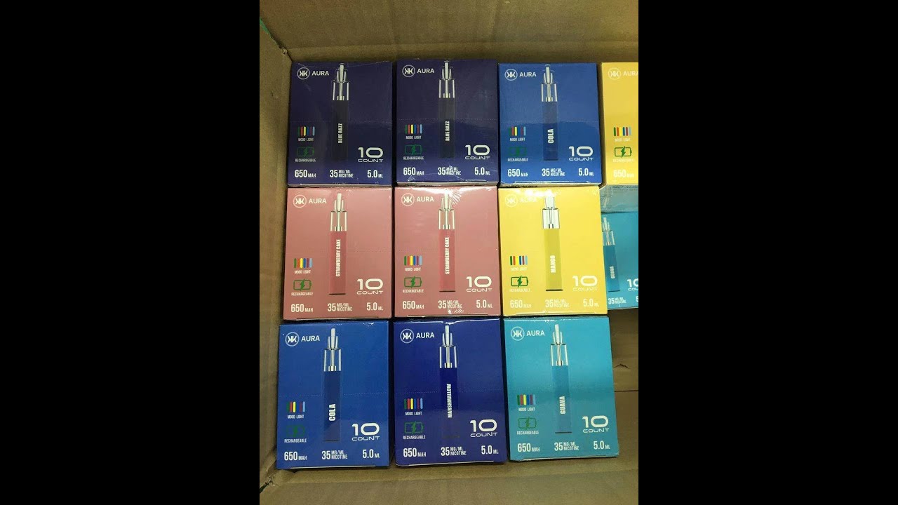Aura 7 colors of LED disposable vape