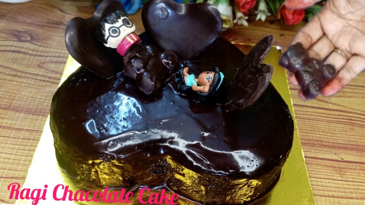 Ragi Chocolate Cake l No Maida No Oven No sugar Valentine Day special Choclet Cake 