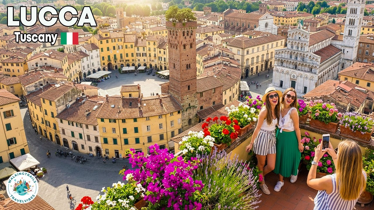 Lucca, Italy 🇮🇹 | Tuscany&rsquo;s Medieval Charm in a Relaxing Walking Tour 4K Ultra HD