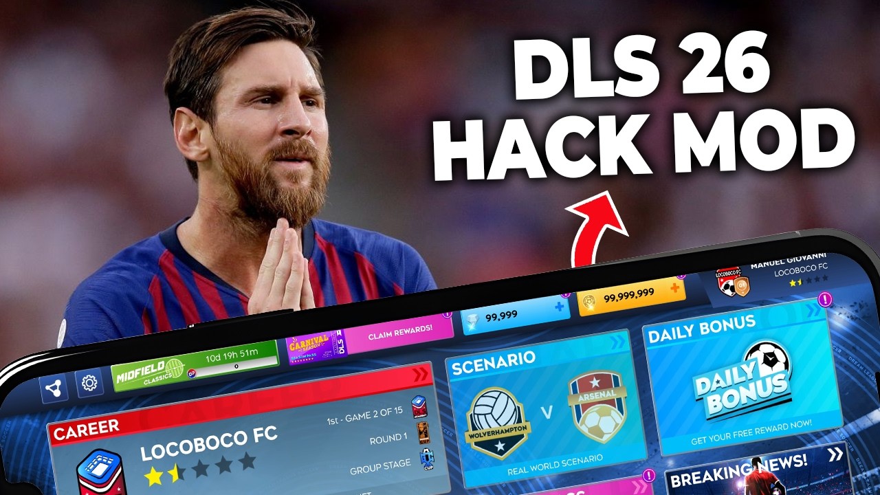 DLS 26 Hack/Mod ⚽ Unlimited Coins, Gems & Free Diamonds Method In 2026! (iOS, Android) *NEW*