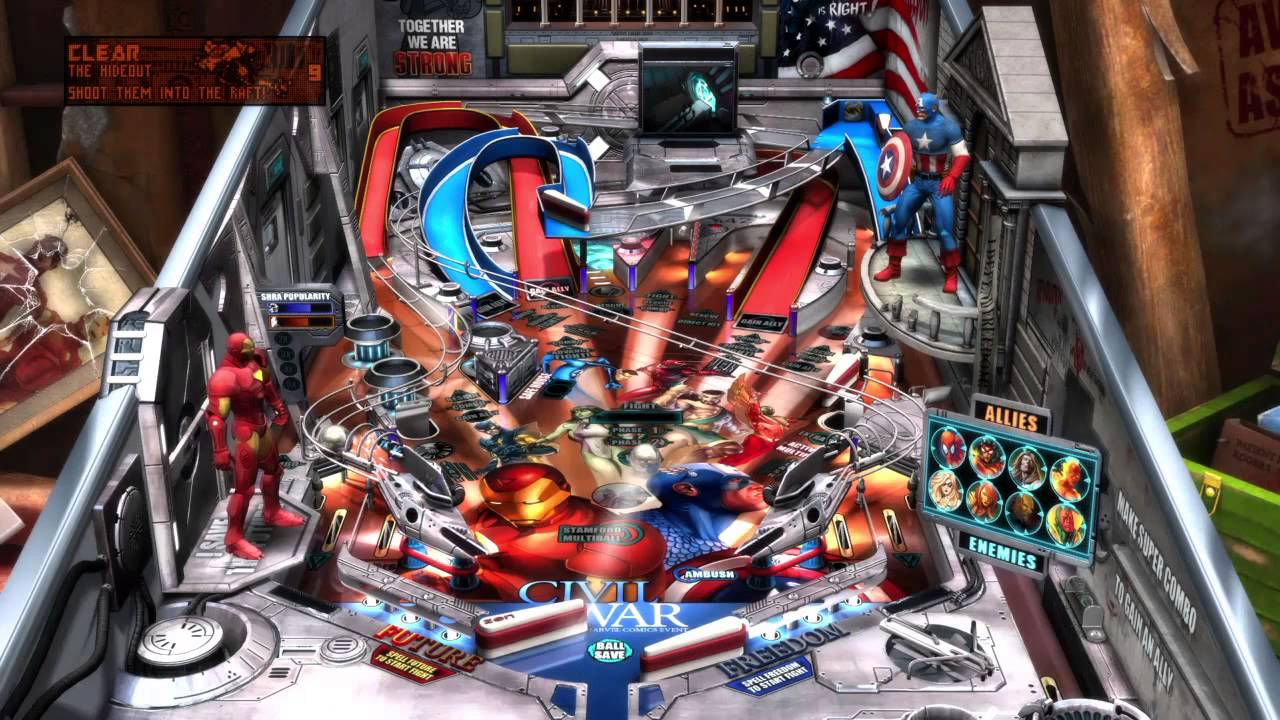 I UTTERLY FAIL AT PINBALL!!! (Not really): Marvel Pinball: Civil War