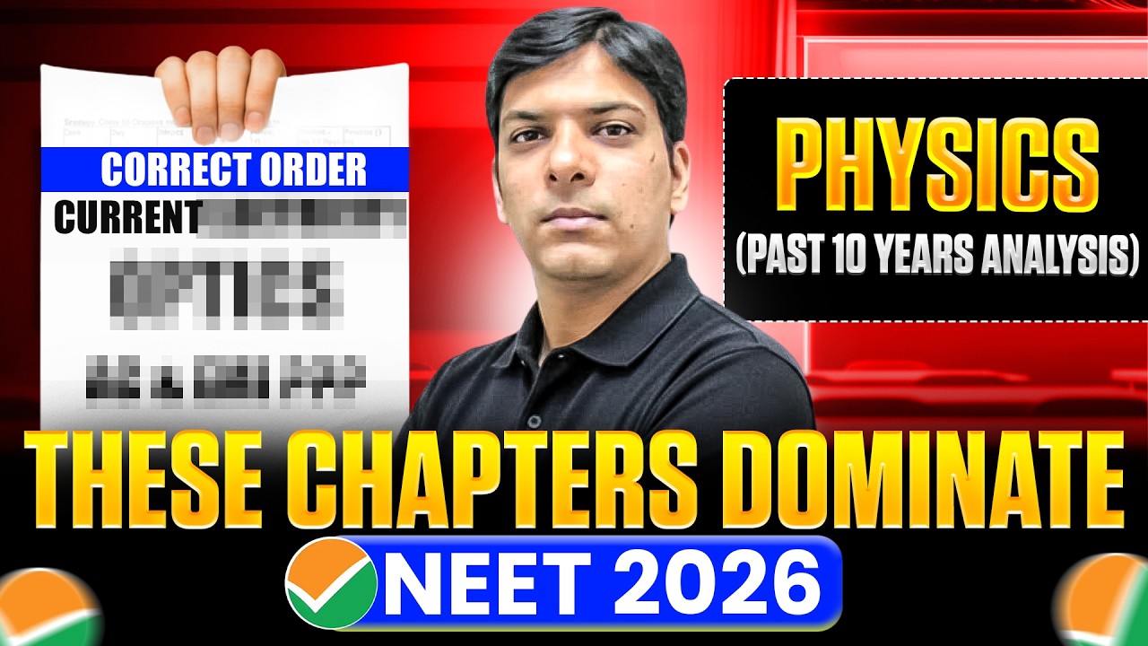 Don't Waste Time! Study Physics in This Order for NEET 2026 🎯