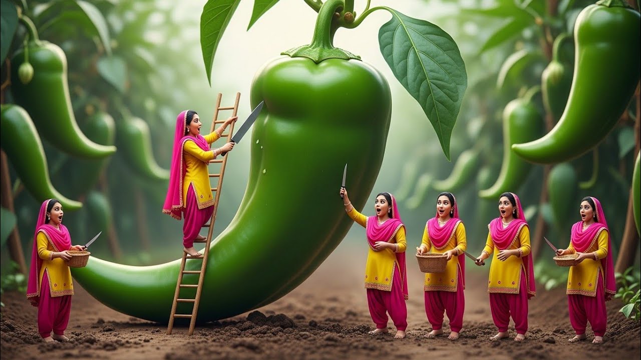 Tiny girls cooking giant chole bhature #tinyworldcooking 