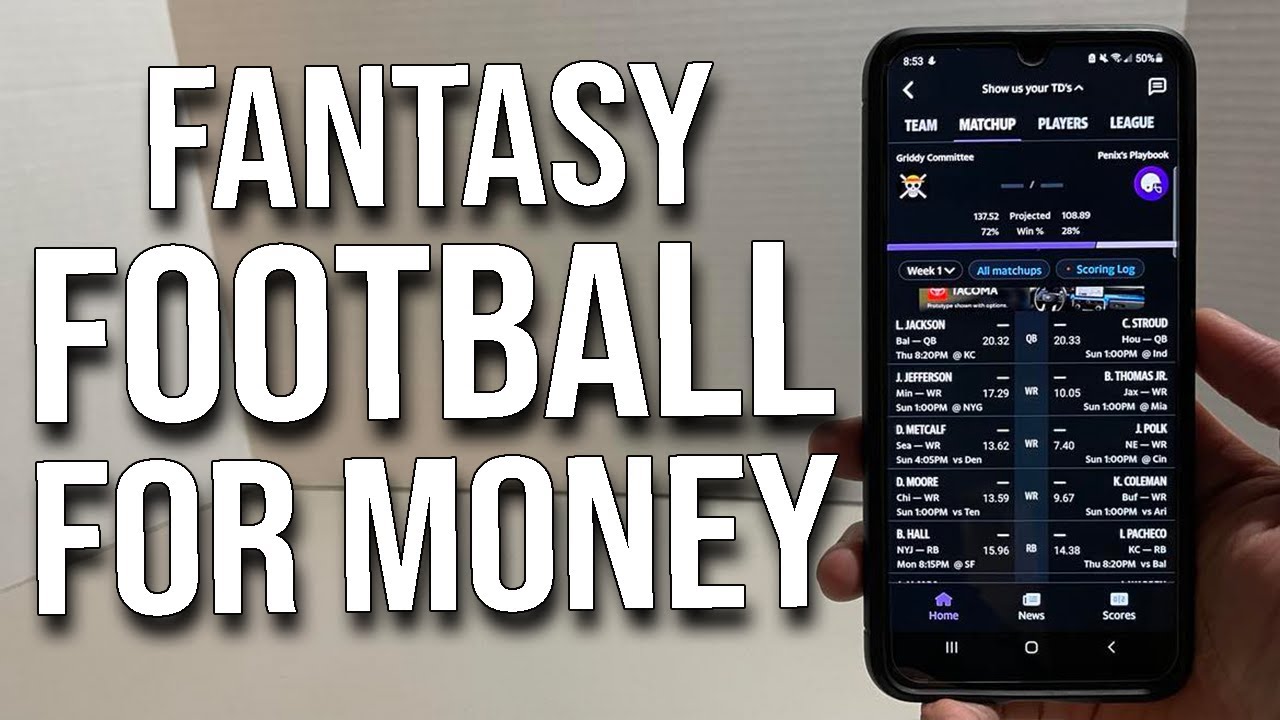 How to Play FANTASY FOOTBALL for MONEY (on Yahoo Fantasy App)
