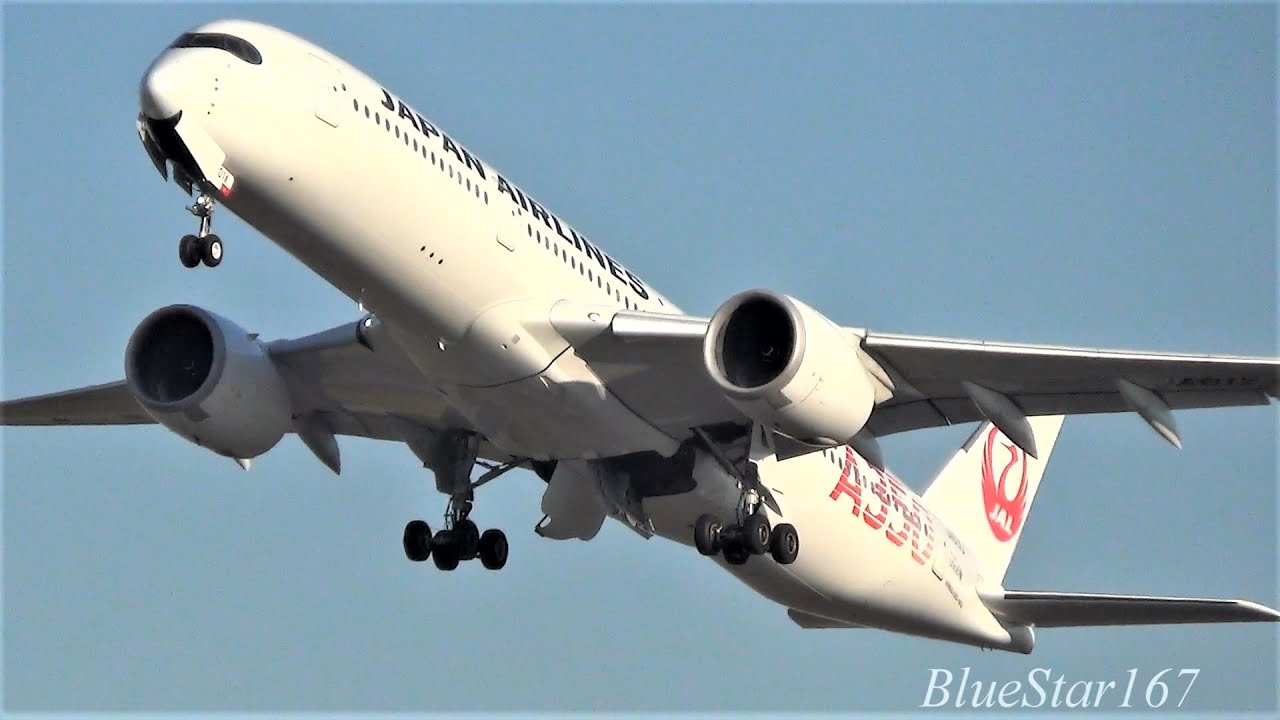 Japan Airlines Airbus A350-900 (JA01XJ) takeoff from ITM/RJOO (Osaka - Itami Int'l) RWY 32L