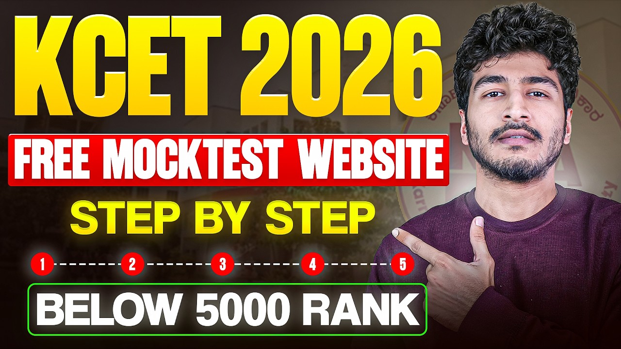 Best FREE KCET Mock Test Website  | 20,000+ Questions + PYQs | Rank Under 5,000 🚀