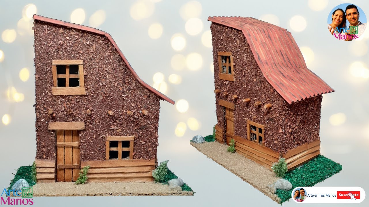 🔴Cómo Hacer CASAS RECICLADAS Para PESEBRES, BELENES, Fácil con Arte en Tus Manos