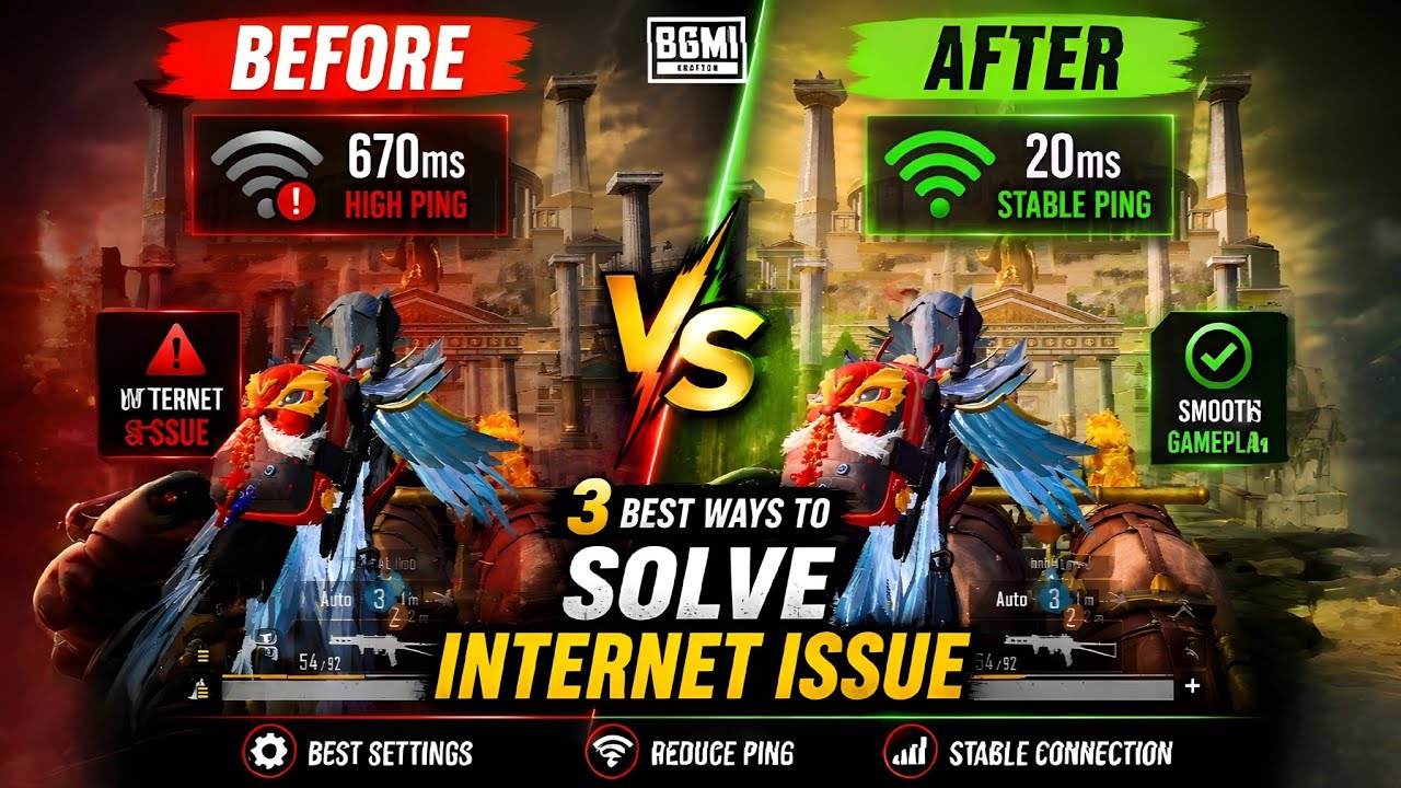 I finally found the trick to solve BGMI high ping issue 🔥✅ || Bgmi new update network issue