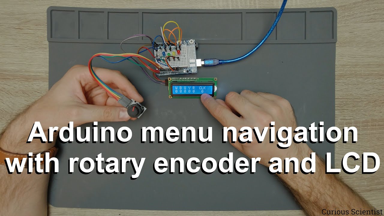 Arduino menu navigation with rotary encoder and LCD