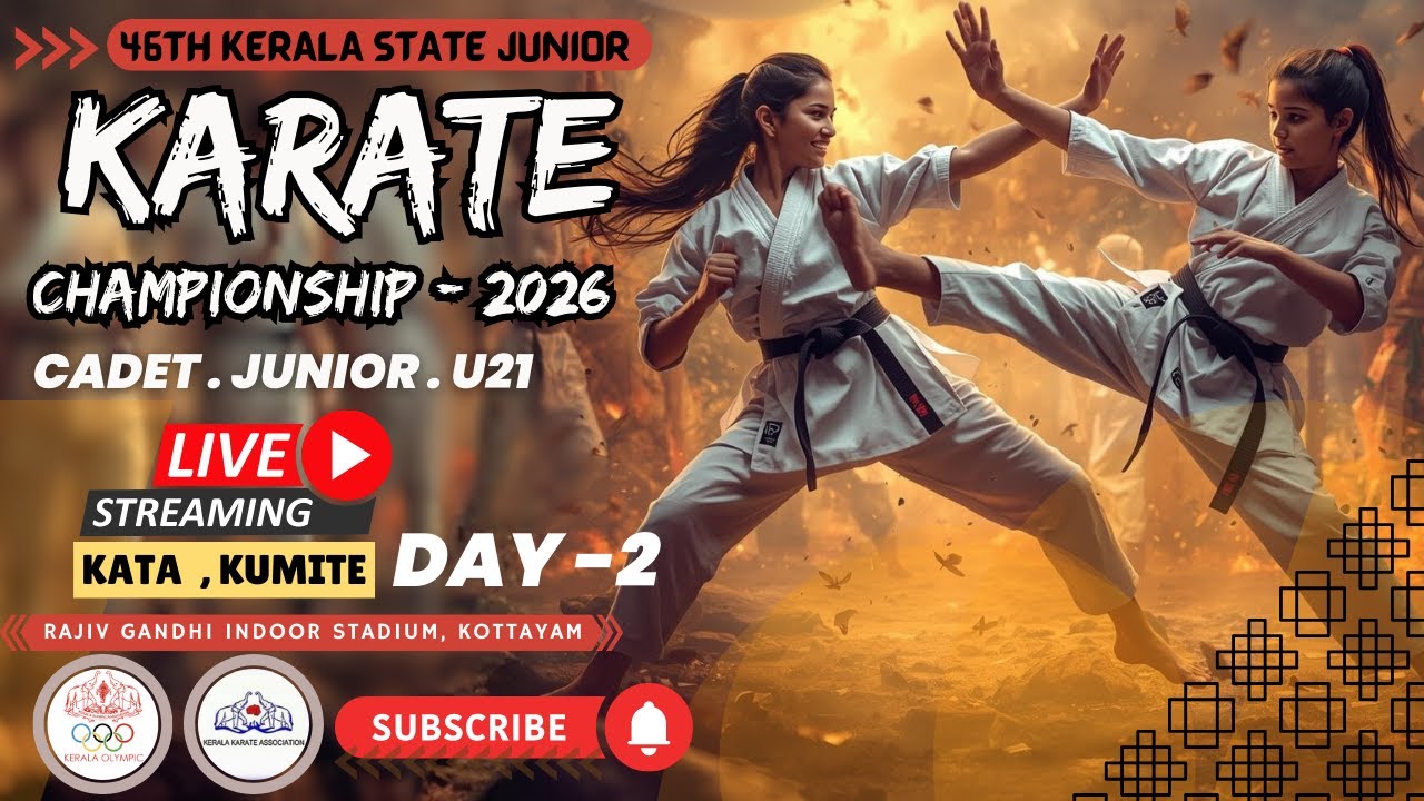 LIVE:DAY 2 | 46th Kerala State KARATE championship | CADET | JUNIOR | U21| Kottayam | Jan 10&11,2026