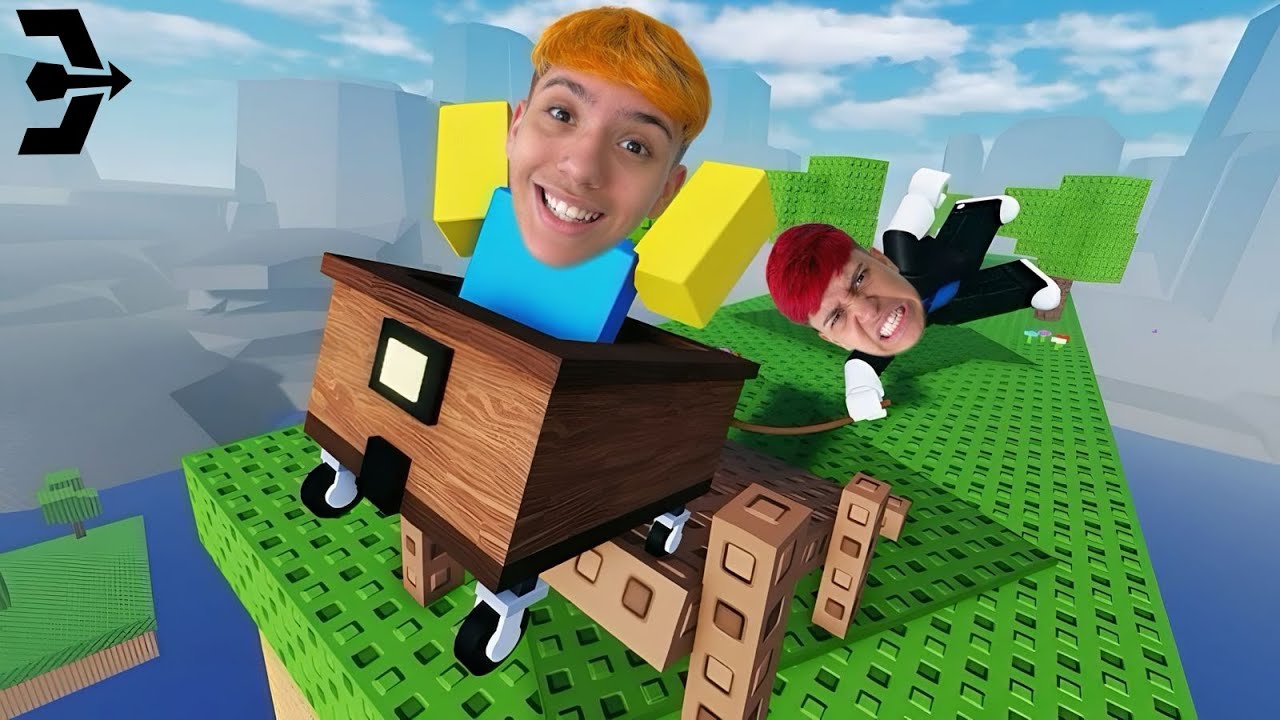Выживание, пока я тяну друга в тележке в Roblox!! (Pull a Friend)