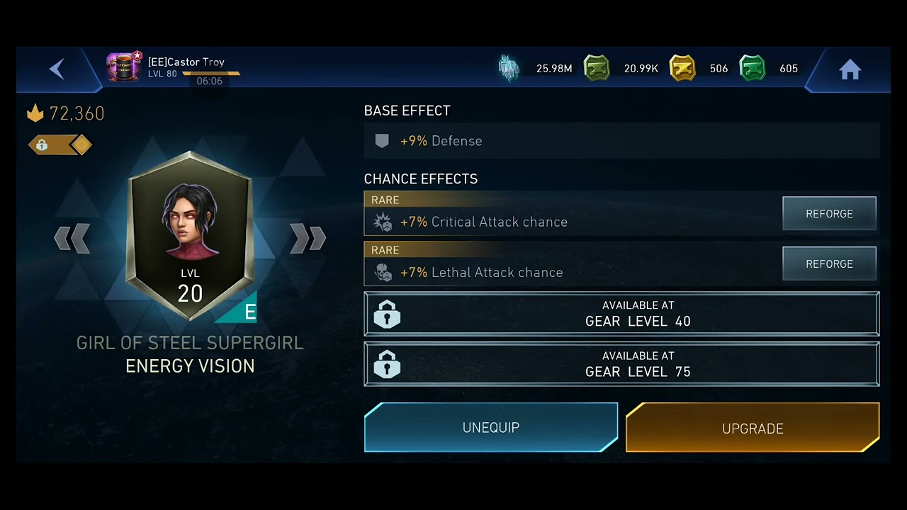 Upgrading GOSSW and how to use her in Solo Raid Rise Krypton H6T5 boss Nightwing Injustice 2 mobile