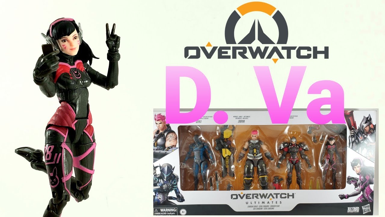 Hasbro Overwatch Ultimates D. Va Carbon Series 4 Pack Action Figure Review Part 4