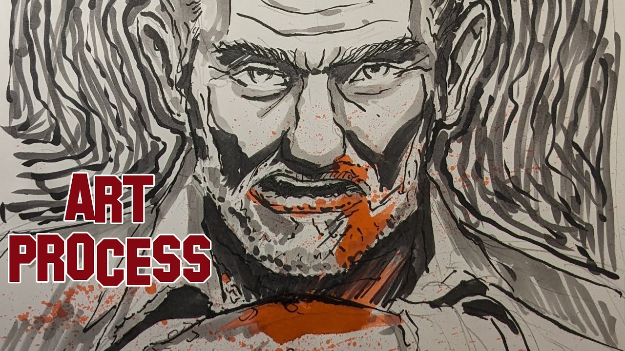 Antihero Revenge Arc Ink Art Process