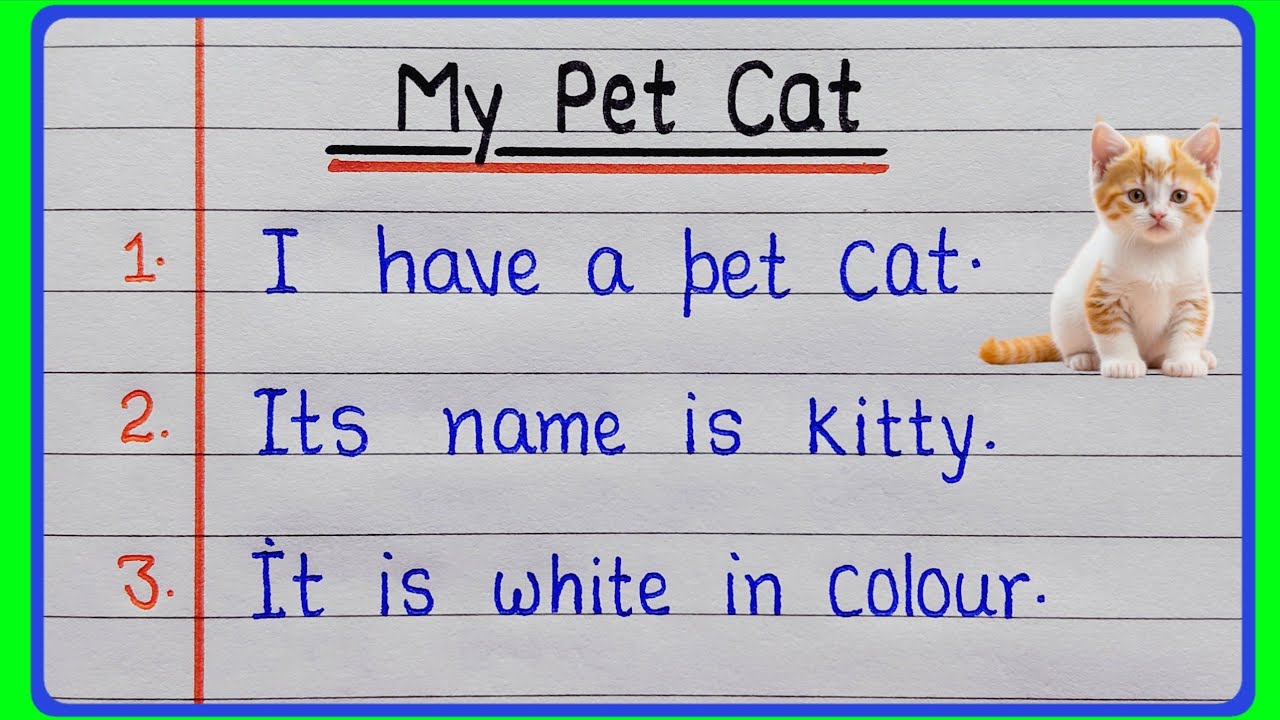 10 Lines On My Pet Cat || My Pet Cat 10 Lines || Few Lines On My Pet Cat In English
