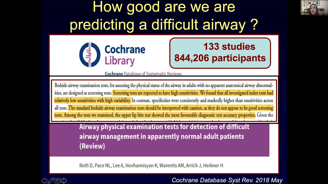 Managing Unanticipated Difficult Airway- Dr Sheila Nainan Myatra, Mumbai