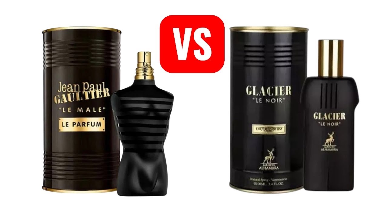 Le male le parfum  J P G vs Glacier le noir M alhambra. Es tan malo Glacier? 